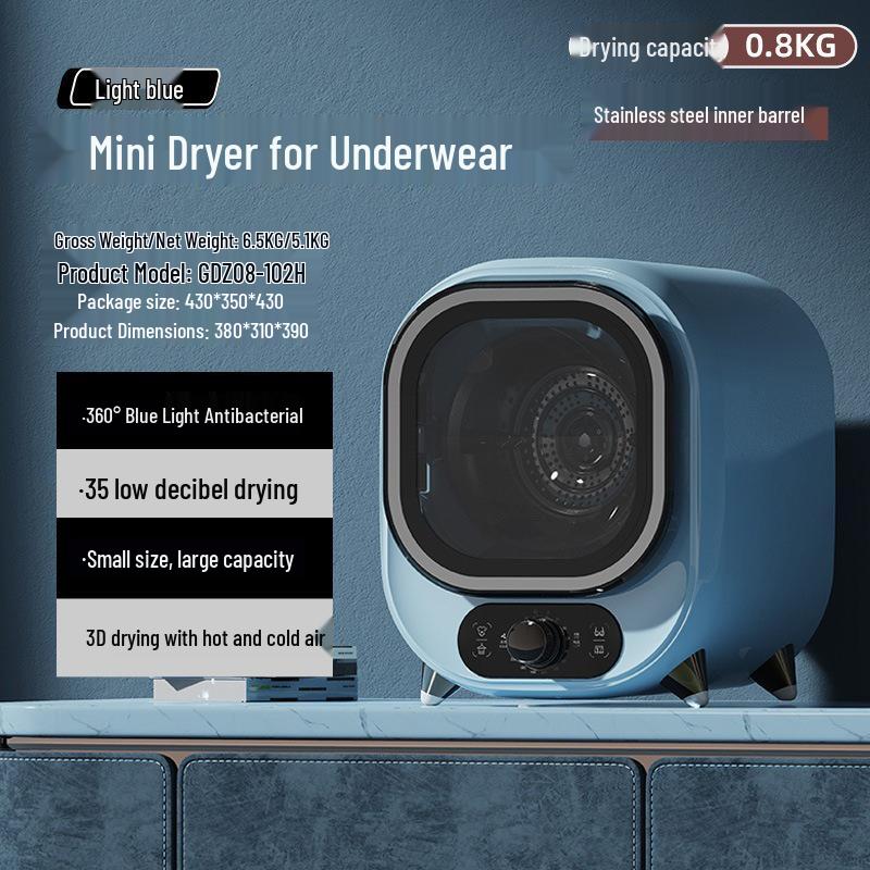 Бесшумная мини-сушилка для одежды для дома - Антибактериальная, идеально подходит для общежитий и детской одежды