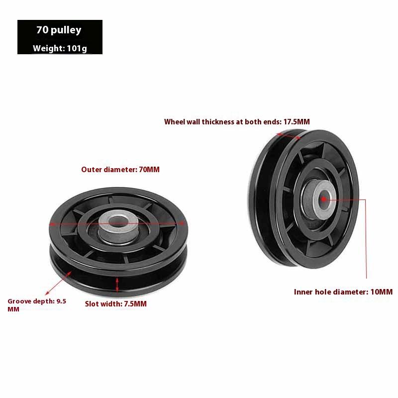 50-160Mm Universal Gym Bearing Pulley Nylon Bearing Pulley Wheel Cable Fitness Bearing Pulley Fitness Equipment