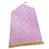 Muslim Prayer Rug Embossing Padded Portable with Tassel Floormat Mat for Festive Holiday