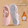 Zapatos de Ballet Acolchados de Algodón Antideslizantes para Niñas y Mujeres - Tacón Plano, Ligeros, para Práctica de Invierno