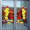 New Year Window Stickers Self Adhesive Chinese Fortune Decor for Glass Door Kitchen Living Room Anti Collision Decals