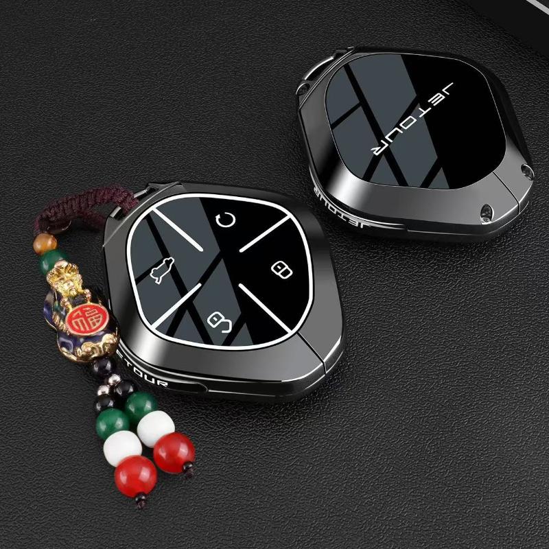 Zinc Alloy Car Key Fob Cover for Chery JETOUR Dashing IDM Shanhai L6 2026 Remote Key Fob Case Full Protector Shell Accessories