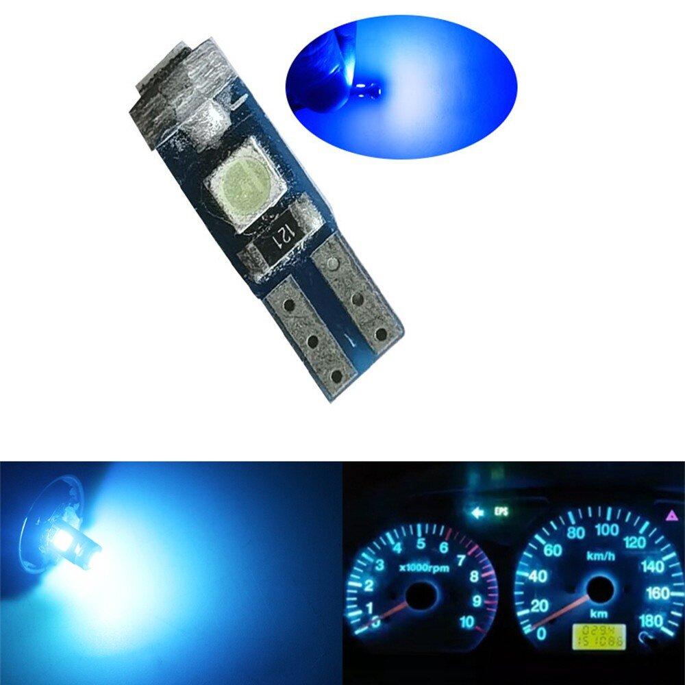 

10 шт. Суперяркая светодиодная T5 3SMD Автомобильная мотоциклетная приборная панель Свет Клиновидная приборная лампа Индикаторные лампы Сигнала DC12V 3030smd