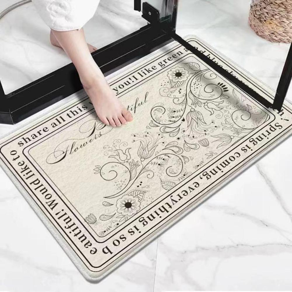 Bathroom Slip-resistant Mat Floor Mat Entry Bathroom Door Moisture-wicking Mat Home Bedroom Carpet Bathroom Slip-resistant Mat