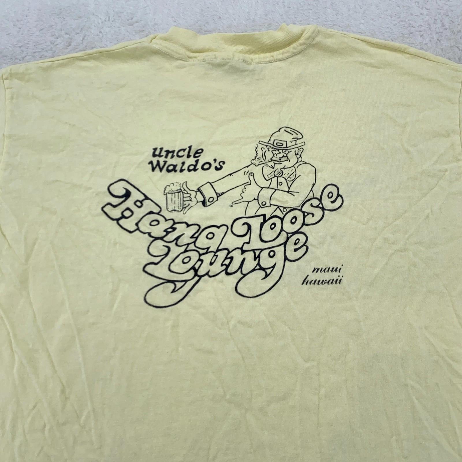 

Винтажная рубашка-лонгслив Uncle Waldo’s Hang Loose Мужская L Мауи Гавайи 80-е 2XL