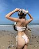 Sexy Split Swimsuit Women's Bikini Three-piece Set Small Chest Seaside Vacation American Retro Swimsuit