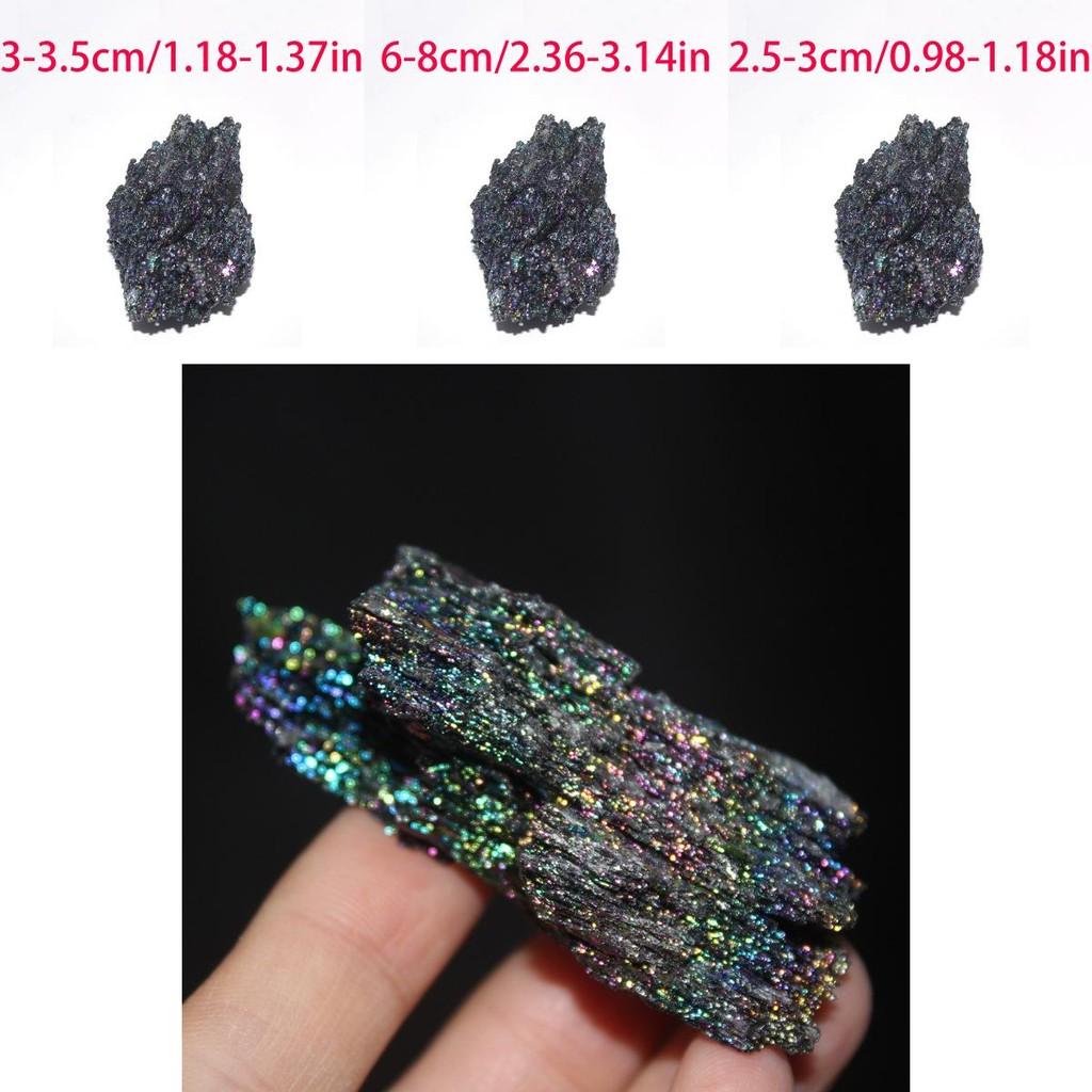 Stunning Natural Crystal Stone Ornaments With Colorful Peacock Shades For Gifts