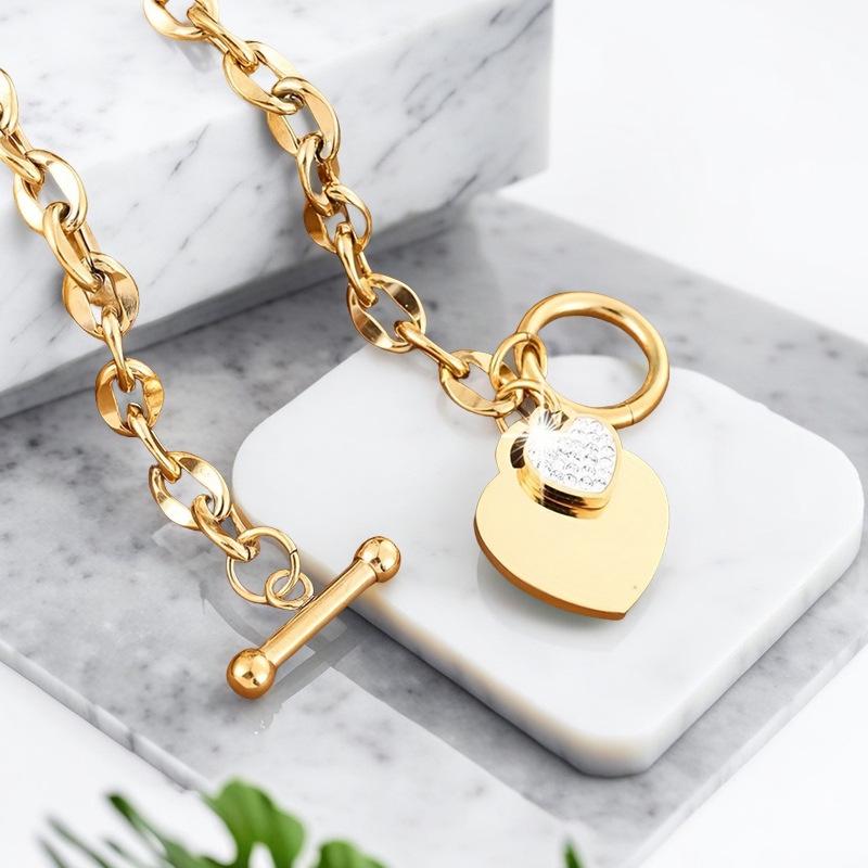 Rongxun Titanium Steel Love Bracelet - Light Luxury Fashion Niche Design for Women