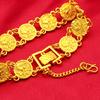Rosenarmband Damen 24K Gold - Exquisite 3D-Rosen schnitzerei, 24K/AU999 Reingold, Weich und romantisch für Frauen