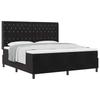 Box Spring Bed with Mattress Black 180 X 200 Cm Velvet