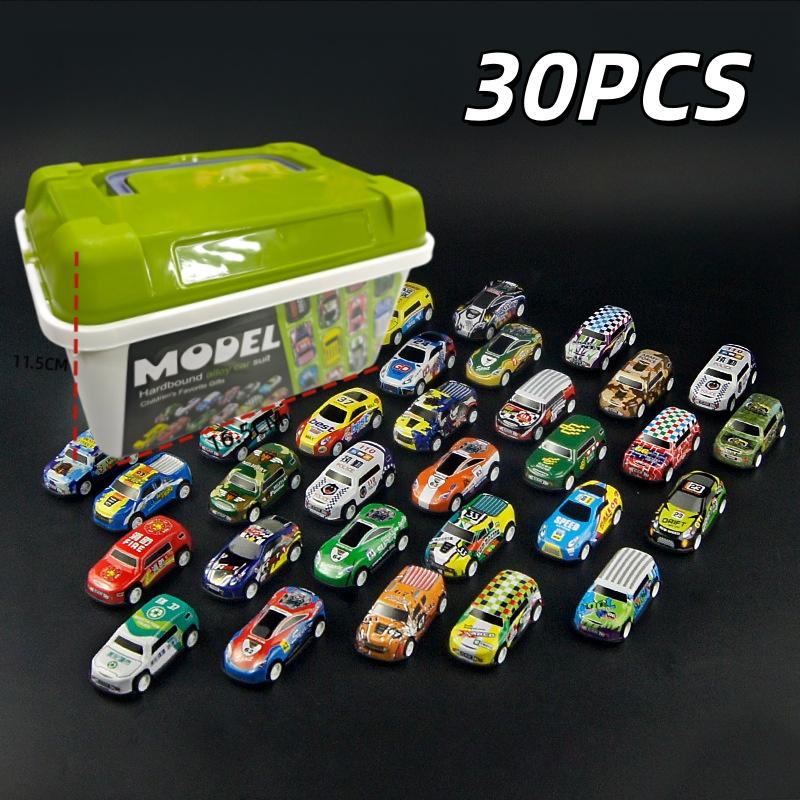 10/30/50Pcs Random Mini Alloy Car Model Diecast Cars Toys With Storage Box Christmas Gift For Kids Sliding Inertia Vehicle Toys