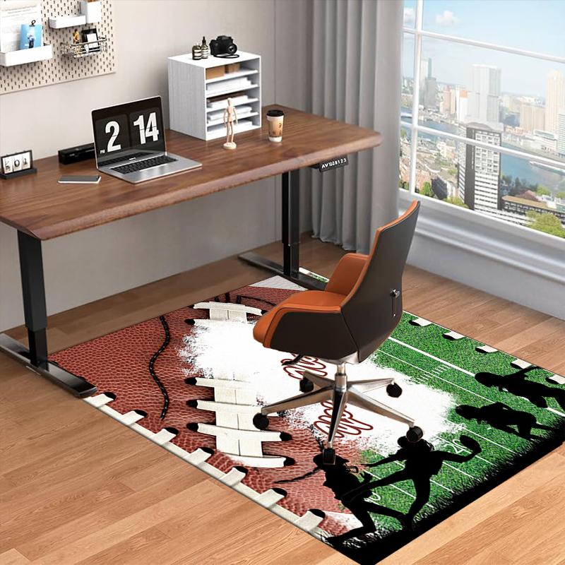 1PC Custom Name Football Team Spirit Theme Floor Mat Ideal for Living Room, Game Rooms, Office, Bedroom,Floor Mat Playful Design