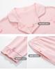 Autumn and winter pajama set for women, pink printed pure cotton long-sleeved V-neck home outfit