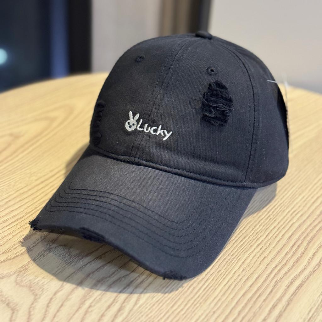 Spring and Summer New Embroidered Alphabet Baseball Cap Children's Outdoor Ripped Cap Women's Big Brim Sun Protection Showing a Small Tide