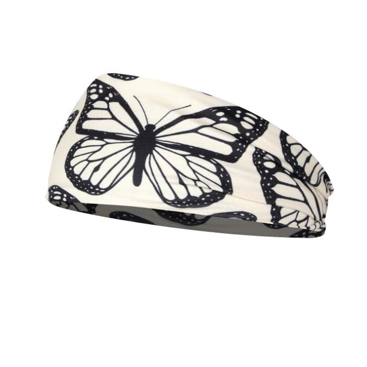 Women Wide Elastic Print Turban Head Wraps Sweat-absorbent HeadBand Boho Sports Yoga Running Gym Hair Band Headscarf