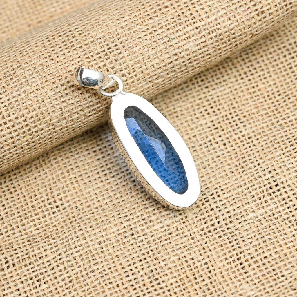 Tanzanite Gemstone Handmade 925 Sterling Sliver Jewelry Lovely Pendant For Women