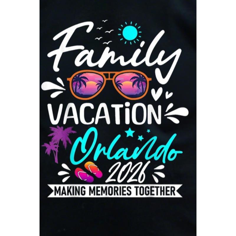 European Size Boys Round Neck Short Sleeved T Shirt Orlando Childrens Family Vacation Souvenir