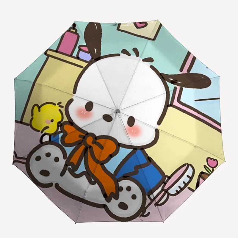 1pc Sanrio Characters Automatic Opening/Closing Umbrella with Foldable Design, Iron Frame, Outdoor Use, Festival Gift for Fans, Travelers, Daily Use.Z