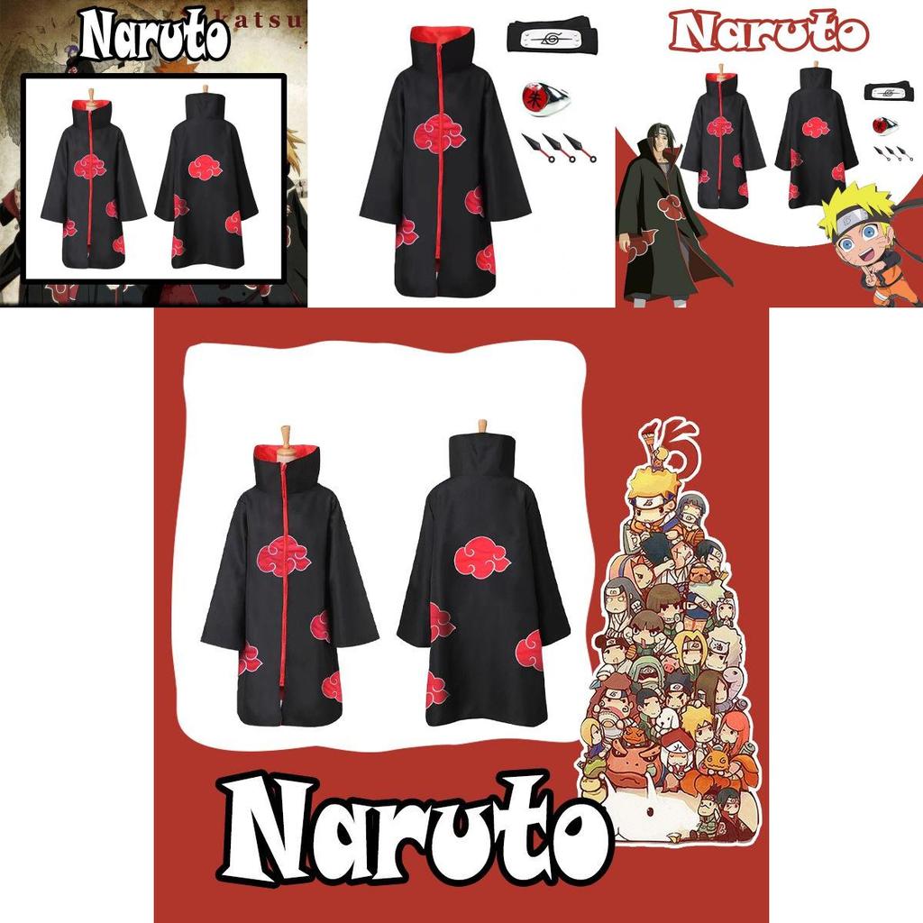 Intricate Akatsuki Cloak Kimono Uchiha Tobi Obito Cosplay Costume For Anime Enthusiasts