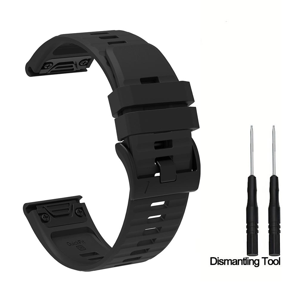 Silicone Watch Strap 26mm 22mm For QuickFit Garmin Band Fenix 8 7X 7 7S 6X 6 Pro 5 5X Epix 2 Forerunner 965 955 945 Instinct 2
