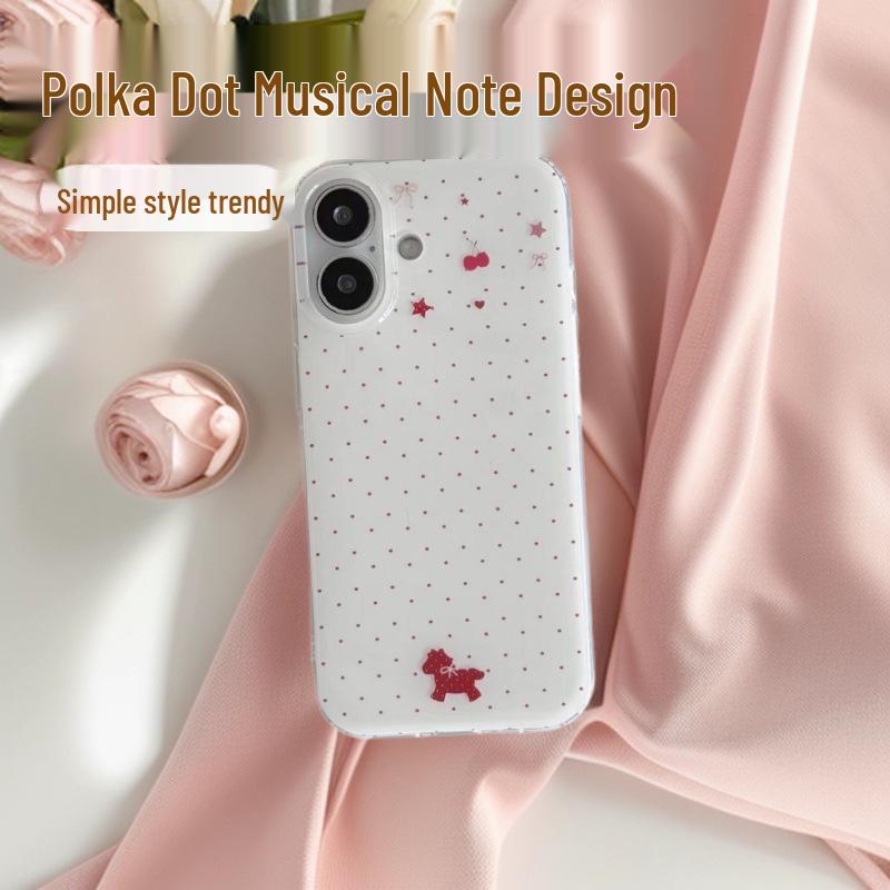 Polka Dot Horse Apple iPhone 16/15/17 ProMax Double Layer Protective Case iPhone 11