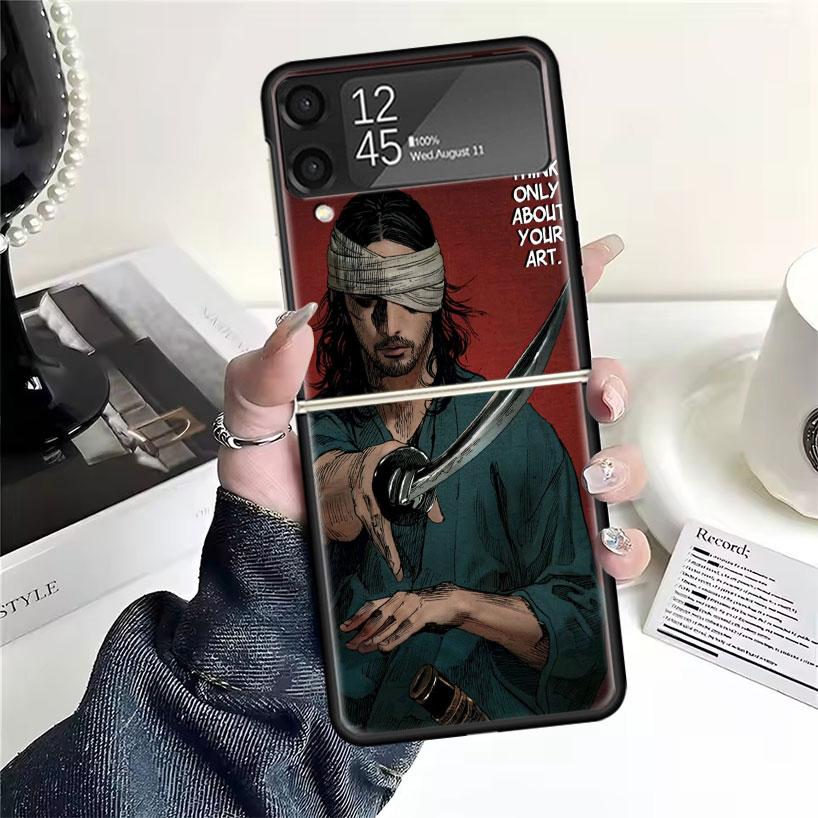Anime Vagabond Samurai Cases For Samsung Galaxy Z Flip 4 5 6 7 3 Z Flip7 Flip6 Flip4 Flip5 Flip3 5G Hard Shockproof Fundas Cover