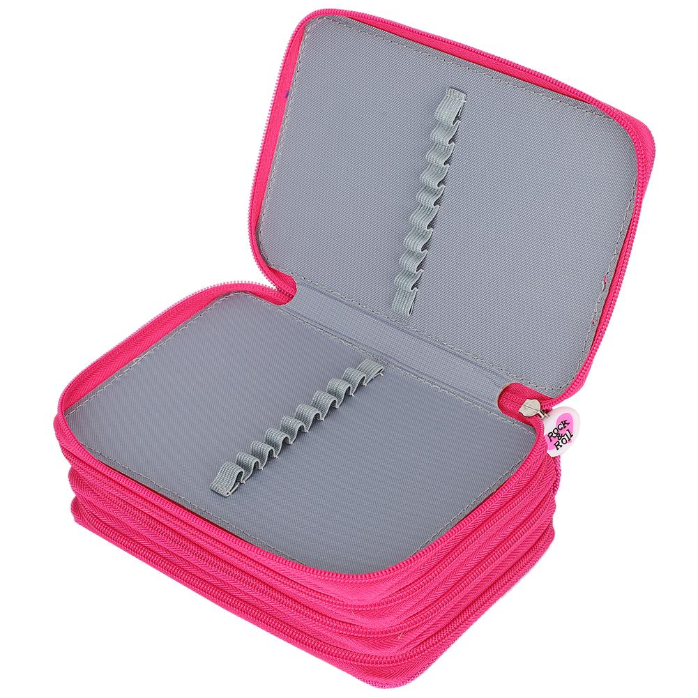 Pencil Case Pen Bag Pouch Large Capacity Multilayer Pencil Organizer Rose