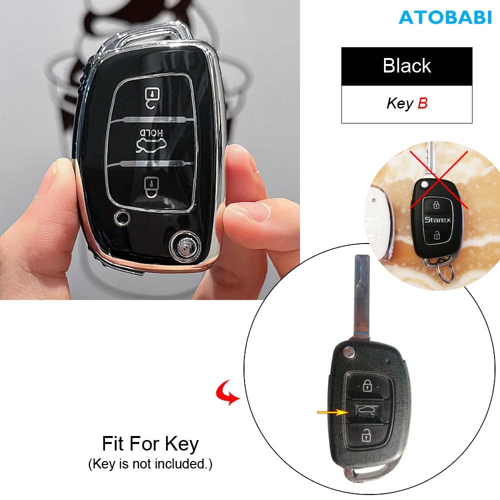Tpu Car Key Case Remote Fobs Cover For Hyundai Solaris Sonata Elantra I10 I40 Ix35 Creta H1 Grand Santa Fe Tucson Auto Accessory