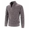 Autumn Winter Cashmere Men's Zipper Half High Neck Pullover Sweater Men's Long Sleeve Sweater