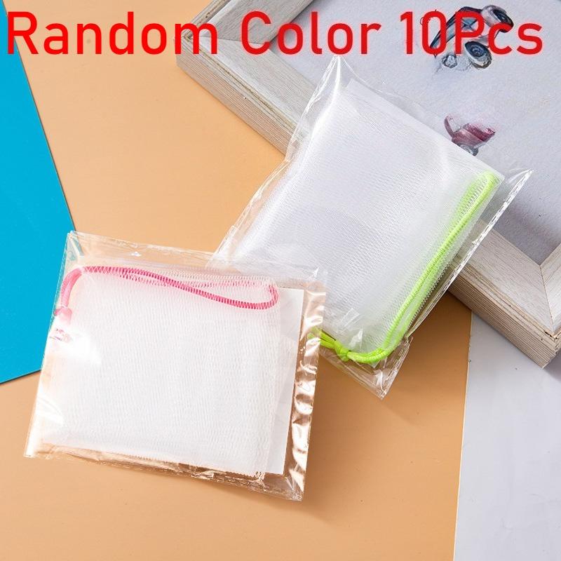 1/10Pcs Portable Clean Foaming Mesh Bag Reusable Soap Foaming Nets for Shower Washing Bathroom Accessories Kitchen Storage Bag