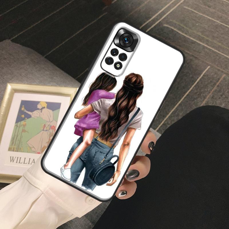 Mom and Daughter Funda For Xiaomi Redmi Note 13 14 Pro 9 10 11 12 Pro 10S 11S 12S Redmi 13C 10C 12C 14C Case