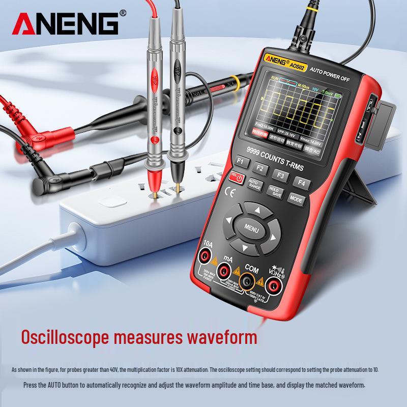 ANENG AOS02 Handheld Smart Digital Oscilloscope & Multimeter with Anti-Burn Protection and High-Precision Multifunctional Color Screen