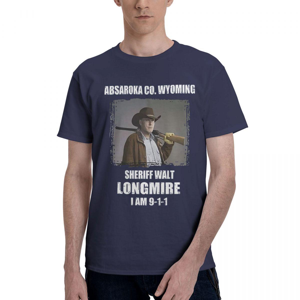 

Absaroka Co Wyoming Sheriff Walt Longmire 100 Cotton Casual Breathable Confortable Tshirt Short Sleeve TShirt Mens Tops 4XL