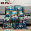 Ocean Fish Collage 2D Flat Pattern Flannel Blanket, High quality All Seasons, Home Decor, Warmth and Comfort, Perfect for Christmas Gifts.