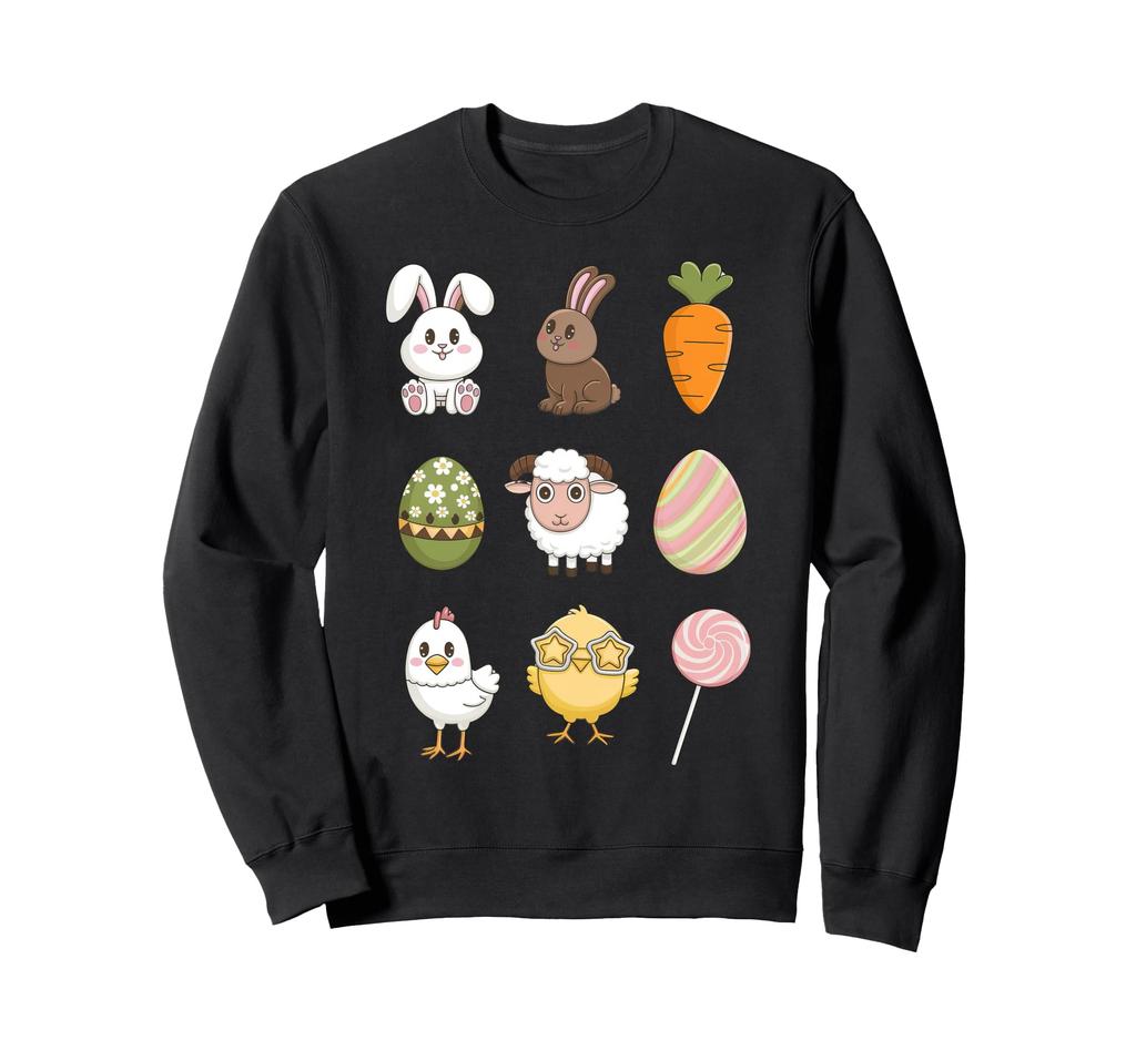 Coquette Happy Easter Day Bunny Sheep Toddler Sweatshirt