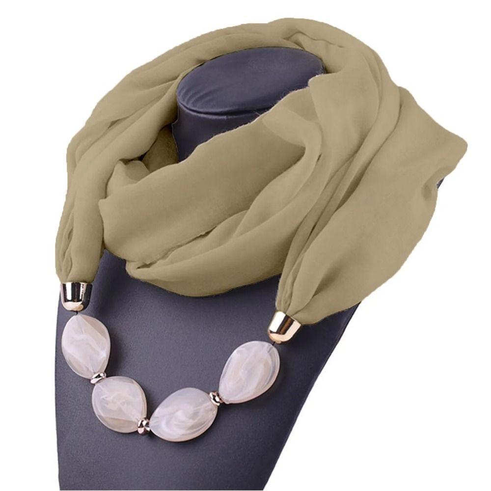 1 Stück Baumwoll-Leinen-Damen-Schal Harz-Anhänger Kopfschals Kostüm Perlen-Dekoration Zubehör