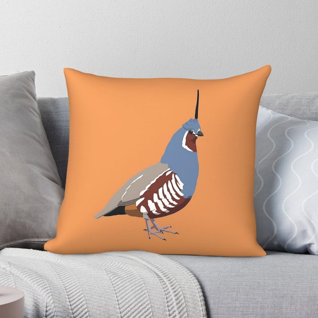 Mountain Quail Oreortyx Pictus Square Pillowcase Polyester Linen Velvet Creative Decor Throw Pillow Cushion Cover Wholesale