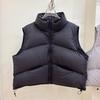 Winter New Down Vest Women's Short Thickened Warm White Duck Down Fashionable High-end Vest Tide