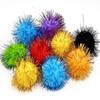 50pcs Interactive Glitter Balls Indoor Pom Pom Balls pet Toys Cat Sparkle Balls Toy  Puppy