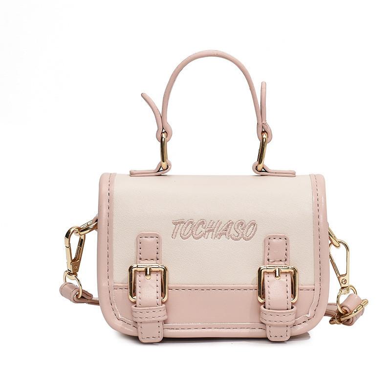 Trendy Colorful Korean Style Mini Shoulder Bag For Kids Unisex Summer Fashion розовый