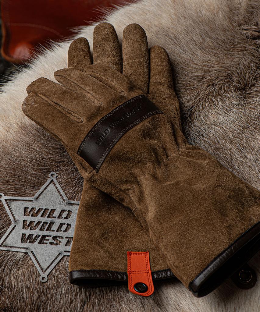 WILD WILD WEST Fire Glove Leather Trim