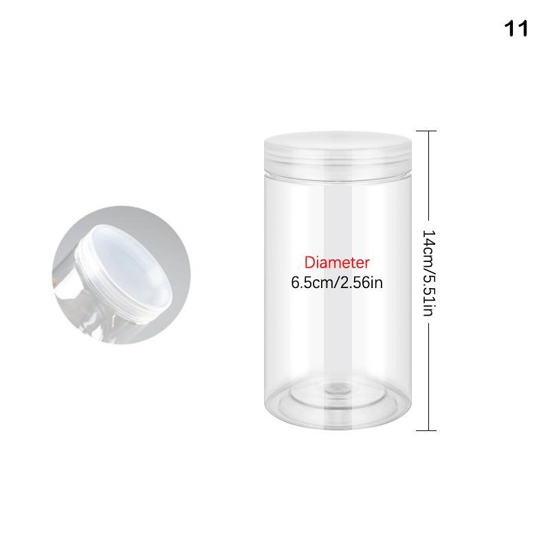 Plastic Packing Bottle Pet Clear Empty Seal Bottle Circular Bucket Storage Biscuit Jar Food Grade Sealed Cans Tank Container