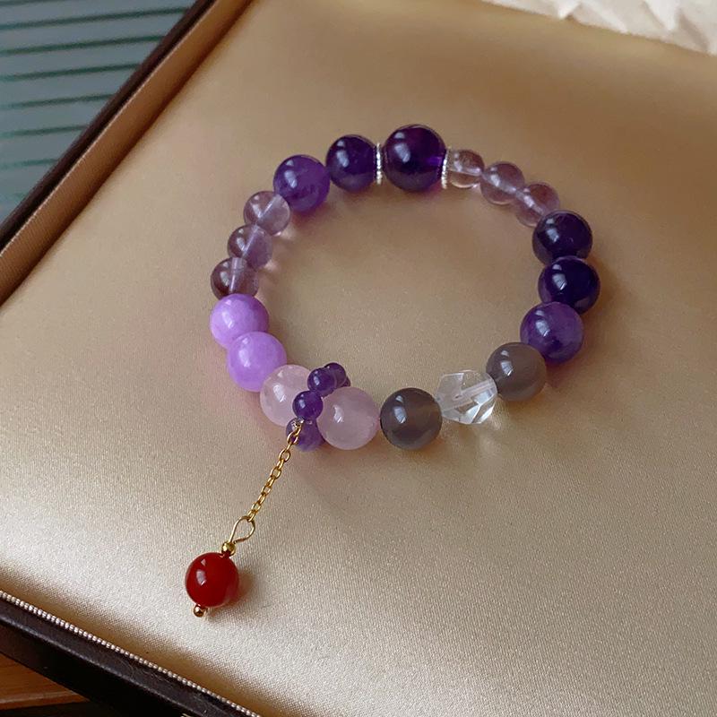 

Аметистовый браслет из бусин в форме змеи - Национальный стиль, Легкая роскошь, Украшения в китайском стиле