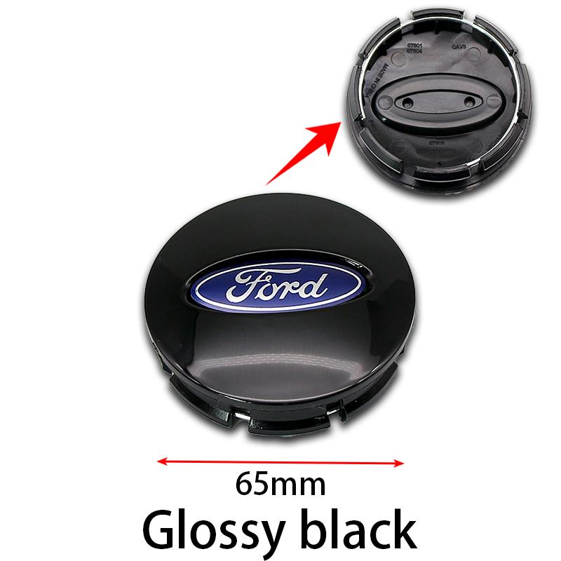 BBBT7 ABS 65mm Car Styling Wheel Center Hub Cap Emblem Logo Hub Cap Silver For Ford Fiesta Mondeo Fusion Explorer Escape Car Styling