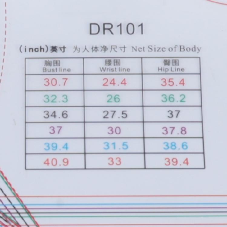 Multi-Size Dressmaking Ruler Reusable Pattern Template Dress Ruler for Sewing Practice