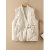 Gilet d'hiver pour femmes, couleur unie, sans manches, design gilet de style urbain