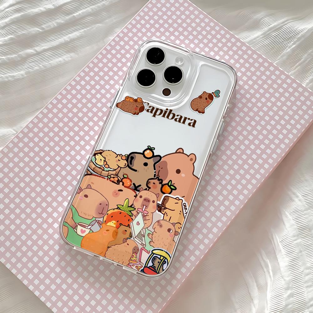 Cute Capybaras New Phone Case For Samsung Galaxy S26 S25 S24 S23 S22 S21 S20 FE Note 20 10 Edge Plus Ultra Lite 5G Clear Cover