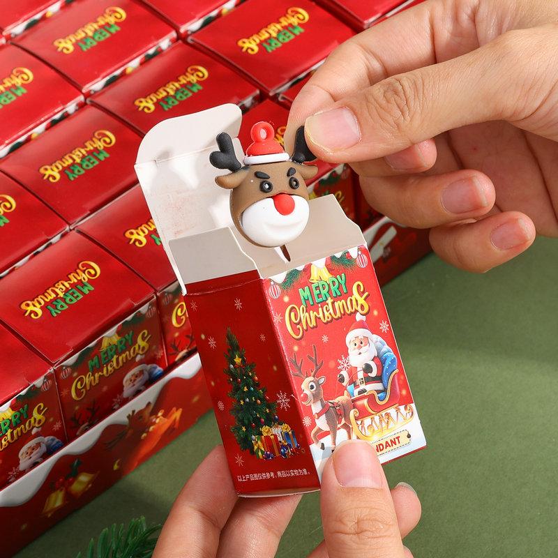 Neues Weihnachtsgeschenk Blind Box Weihnachtsmann-Serie Exquisite Anhängerpuppen Weihnachtsbaum-Schlüsselanhänger Elch-Schlüsselanhänger Geburtstagsgeschenke