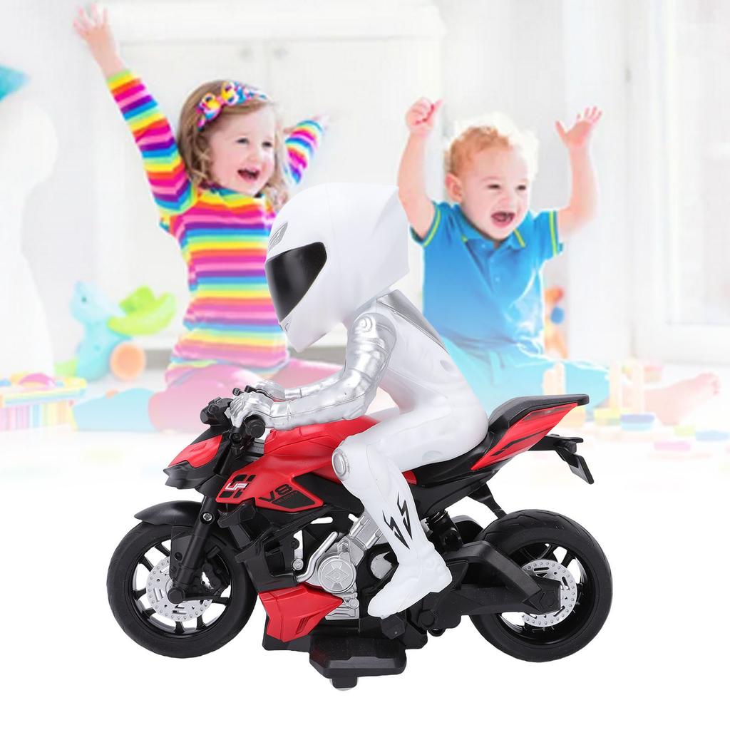 Remote Control Motorcycle High Speed RC Stunt Motorcycle with Lights for Gaming Competition