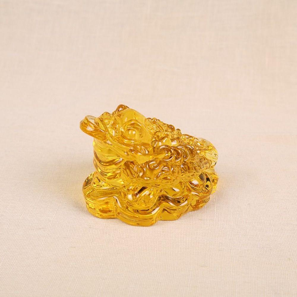 Gifts Decoration Crafts Crystal Golden Toad Golden Toad Ornament Tabletop Ornaments Feng Shui Toad